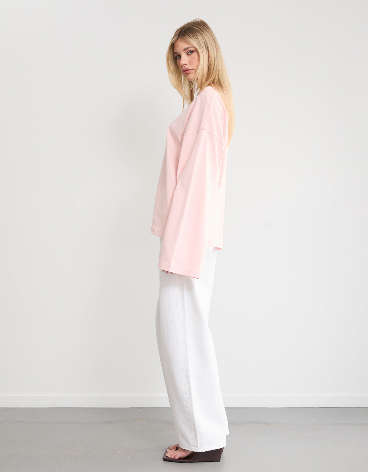 Delia L/S Tee - Dusty Pink