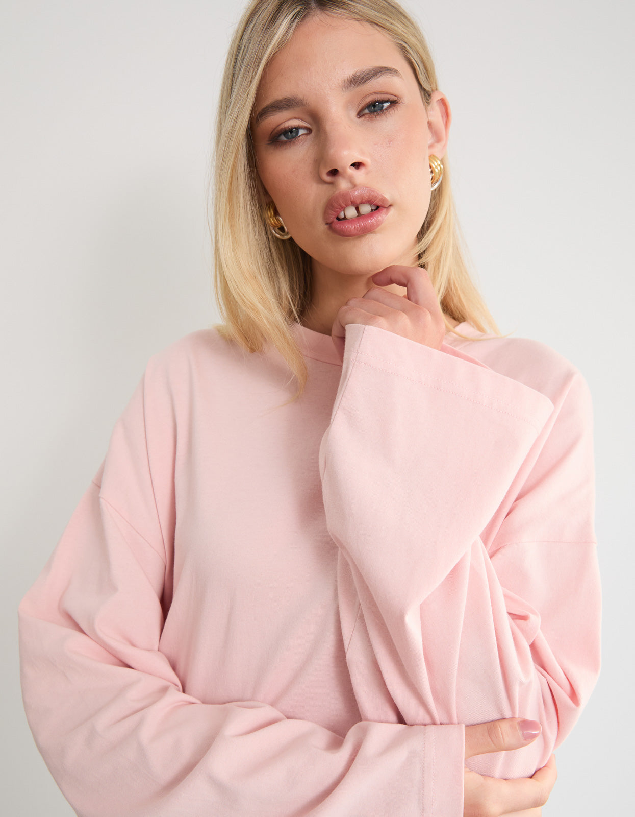 Delia L/S Tee - Dusty Pink