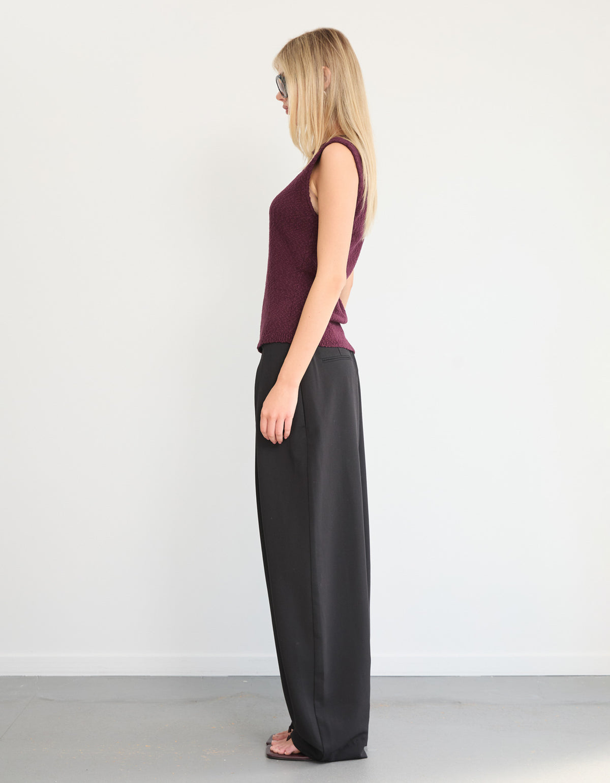 Havana Knit Vest - Berry