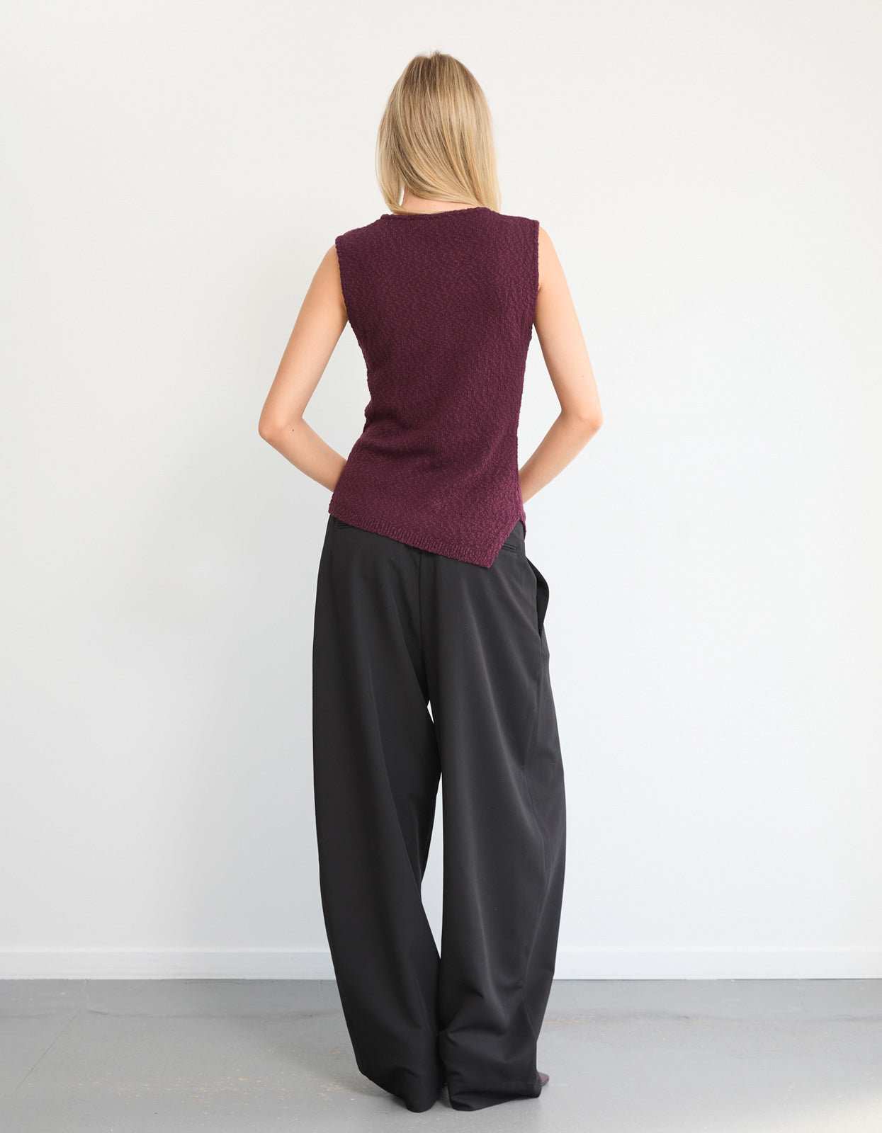 Havana Knit Vest - Berry