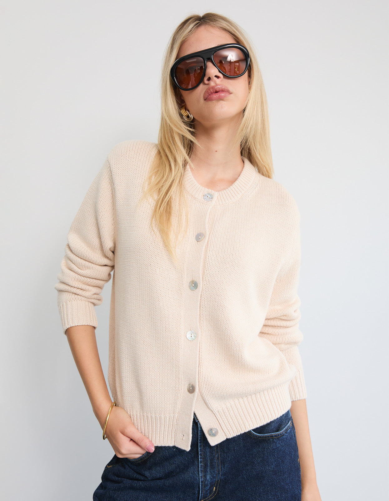 Kai Knit Cardigan - Cream