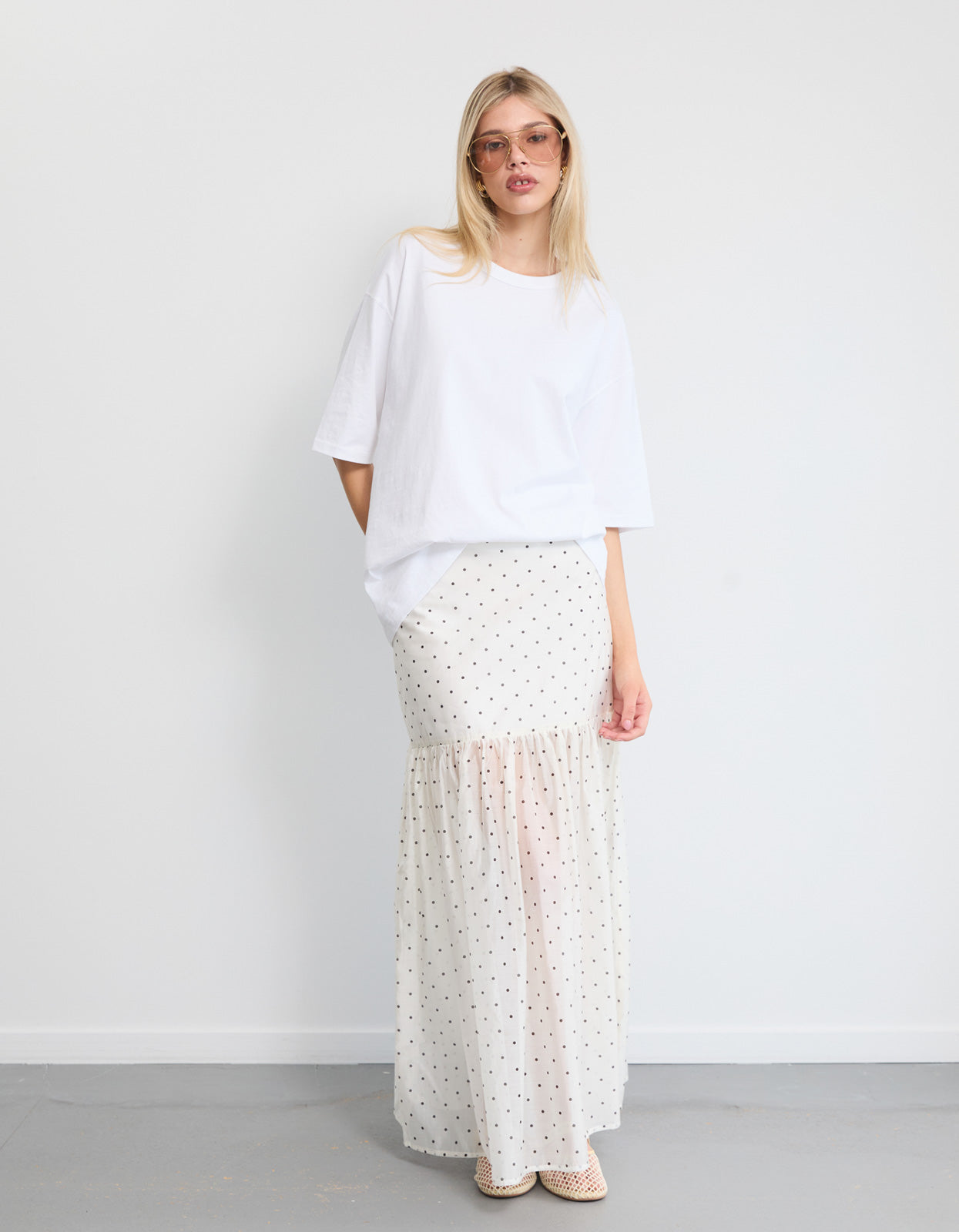 Roma Maxi Skirt - Spot Print