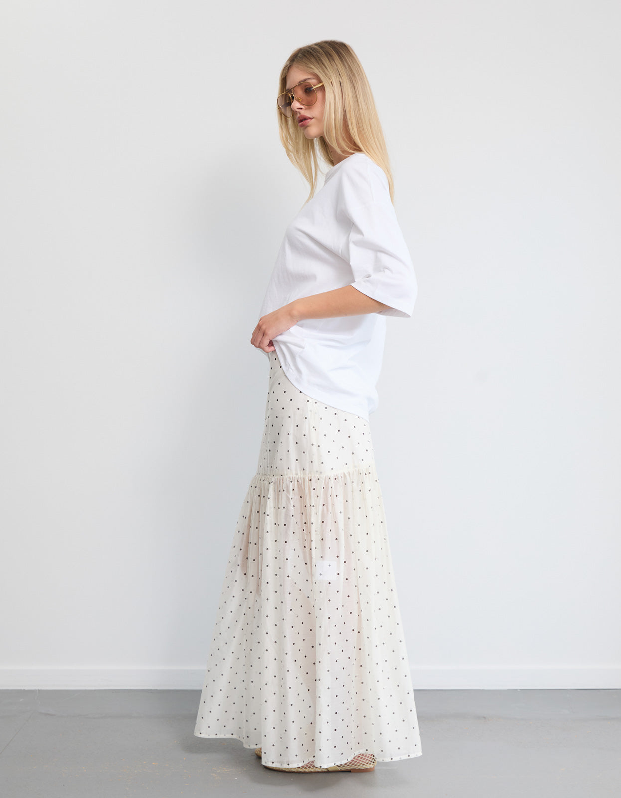 Roma Maxi Skirt - Spot Print