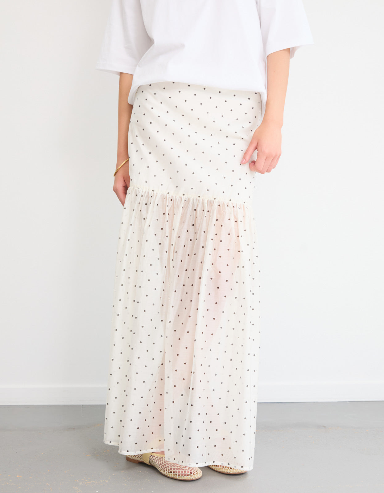 Roma Maxi Skirt - Spot Print