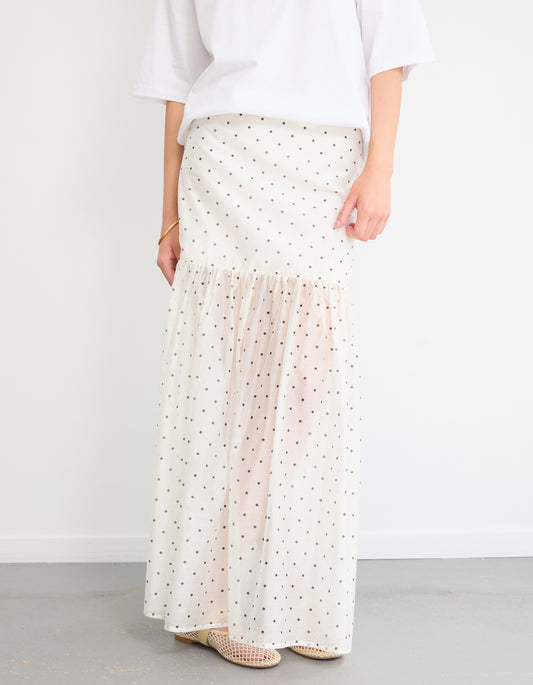 Roma Maxi Skirt - Spot Print