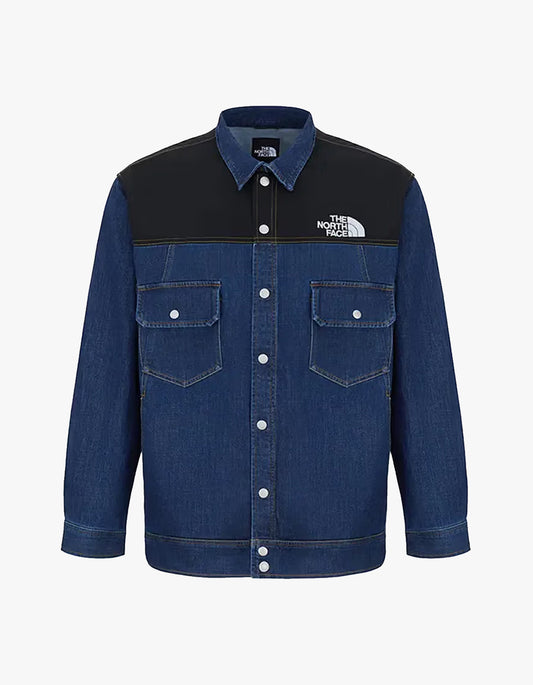 Mens Denim Jacket Cordura AP - Dark Indigo Denim Wash/Black