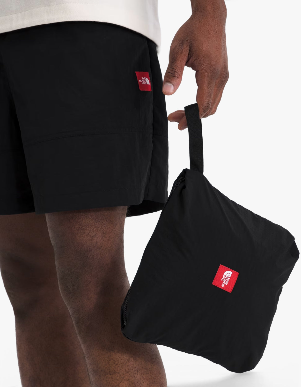 Mens TNF Red Box Taslan Jacket - TNF Black