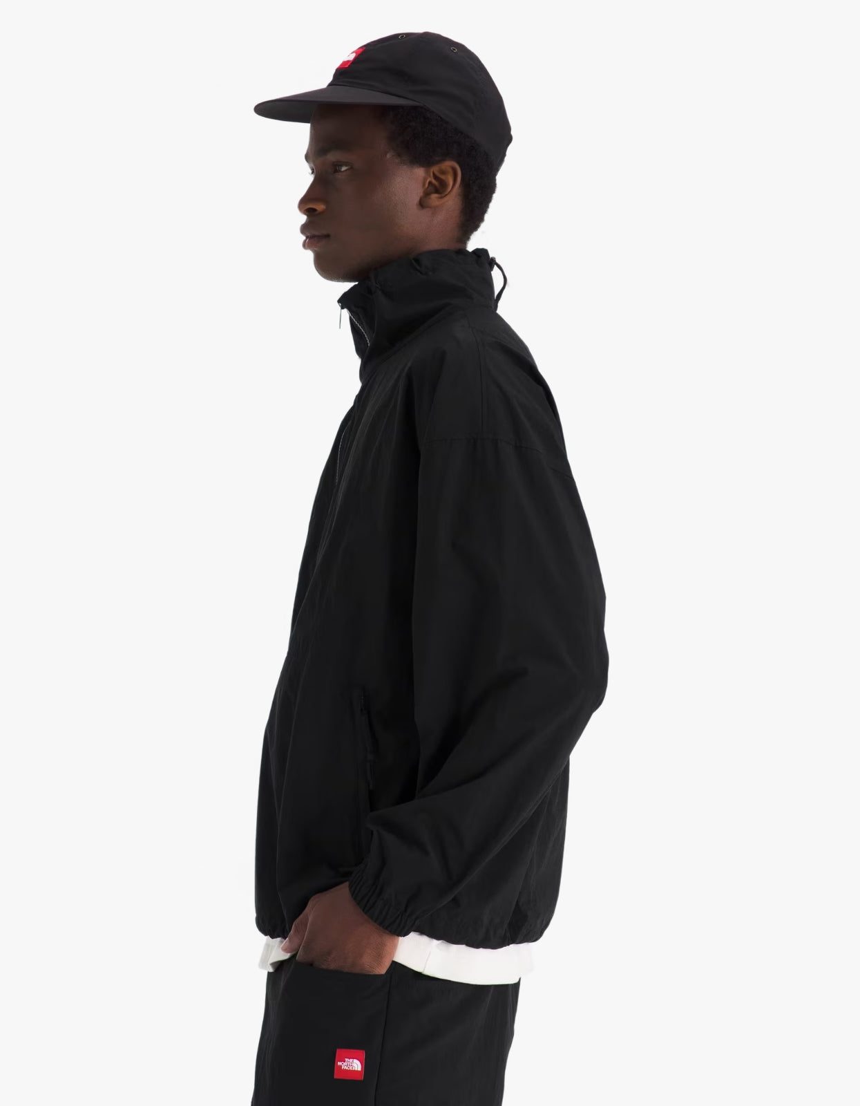 Mens TNF Red Box Taslan Jacket - TNF Black