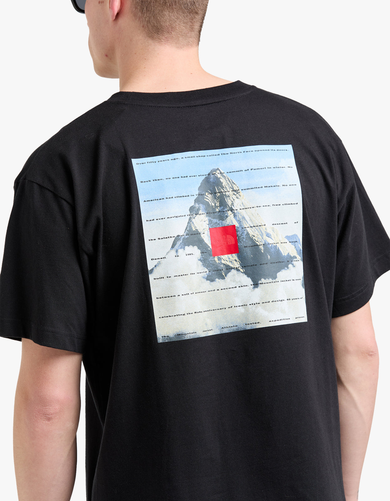 S/S 40th Anniversary Mountain Jacket Heavyweight Graphic Tee - TNF Black