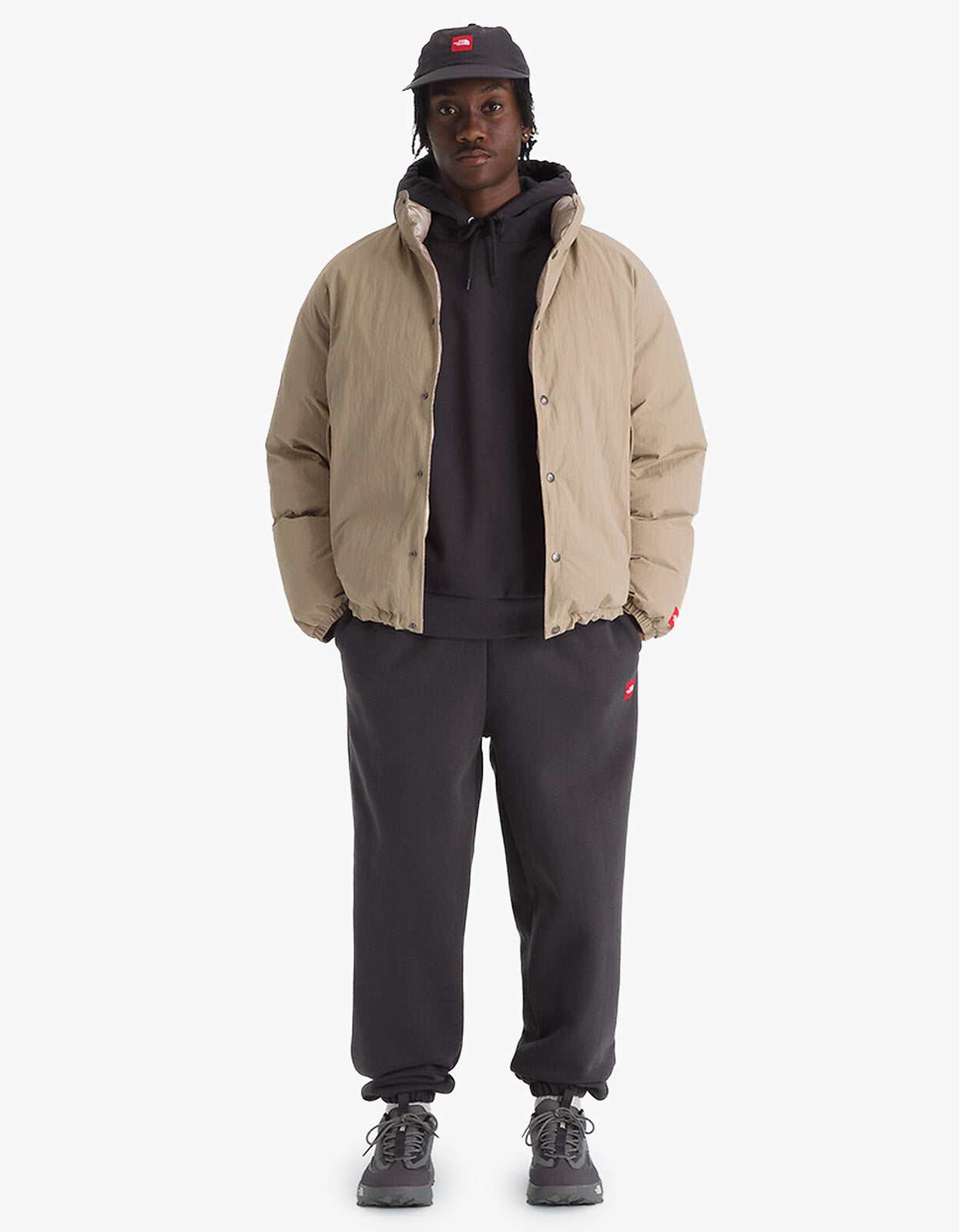 TNF Red Box Hoodie - Obsidian