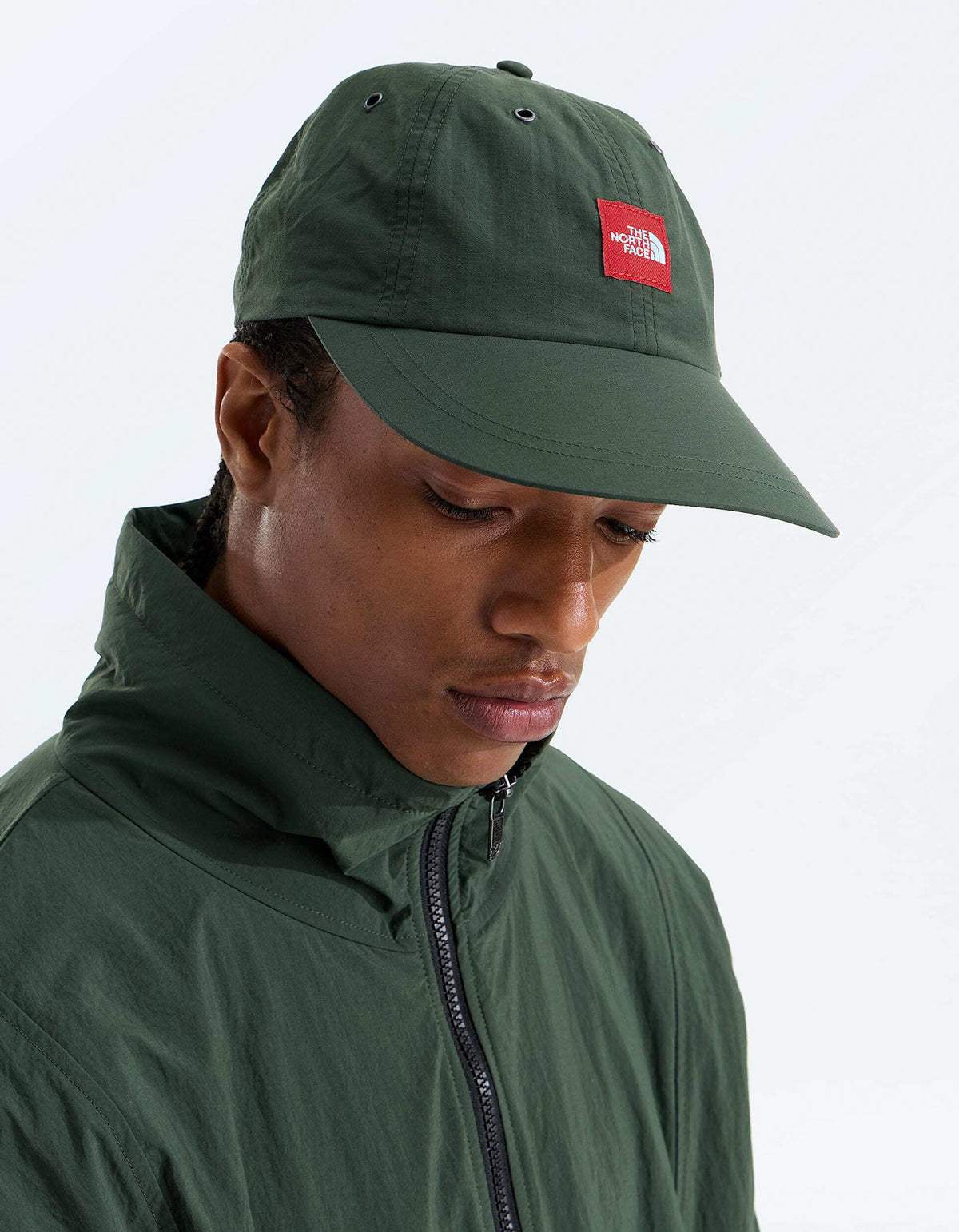 TNF Red Box Nylon Hat - Bottle Green