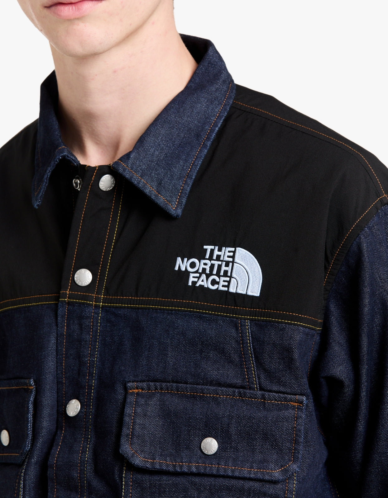 Mens Denim Jacket Cordura AP - Dark Indigo Denim Wash/Black