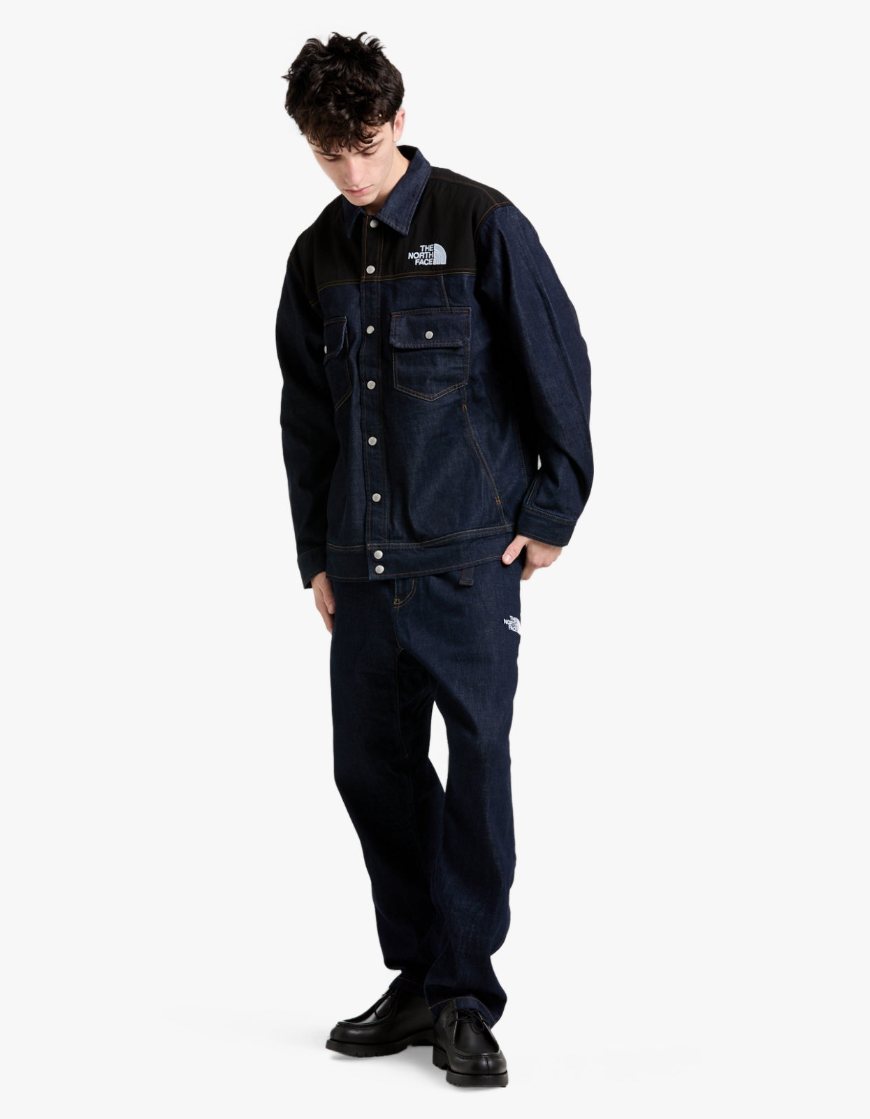 Mens Denim Jacket Cordura AP - Dark Indigo Denim Wash/Black