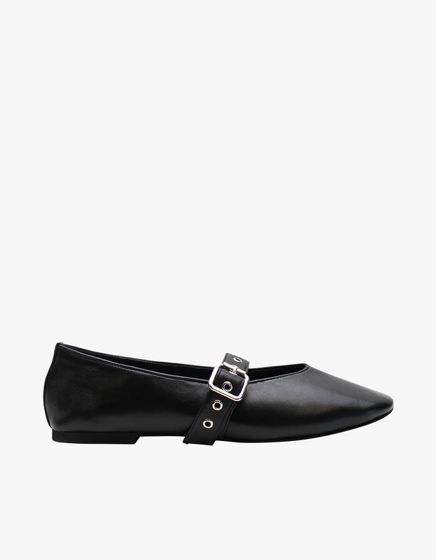 Superette | Eilwen Ballet Flat - Black/Silver
