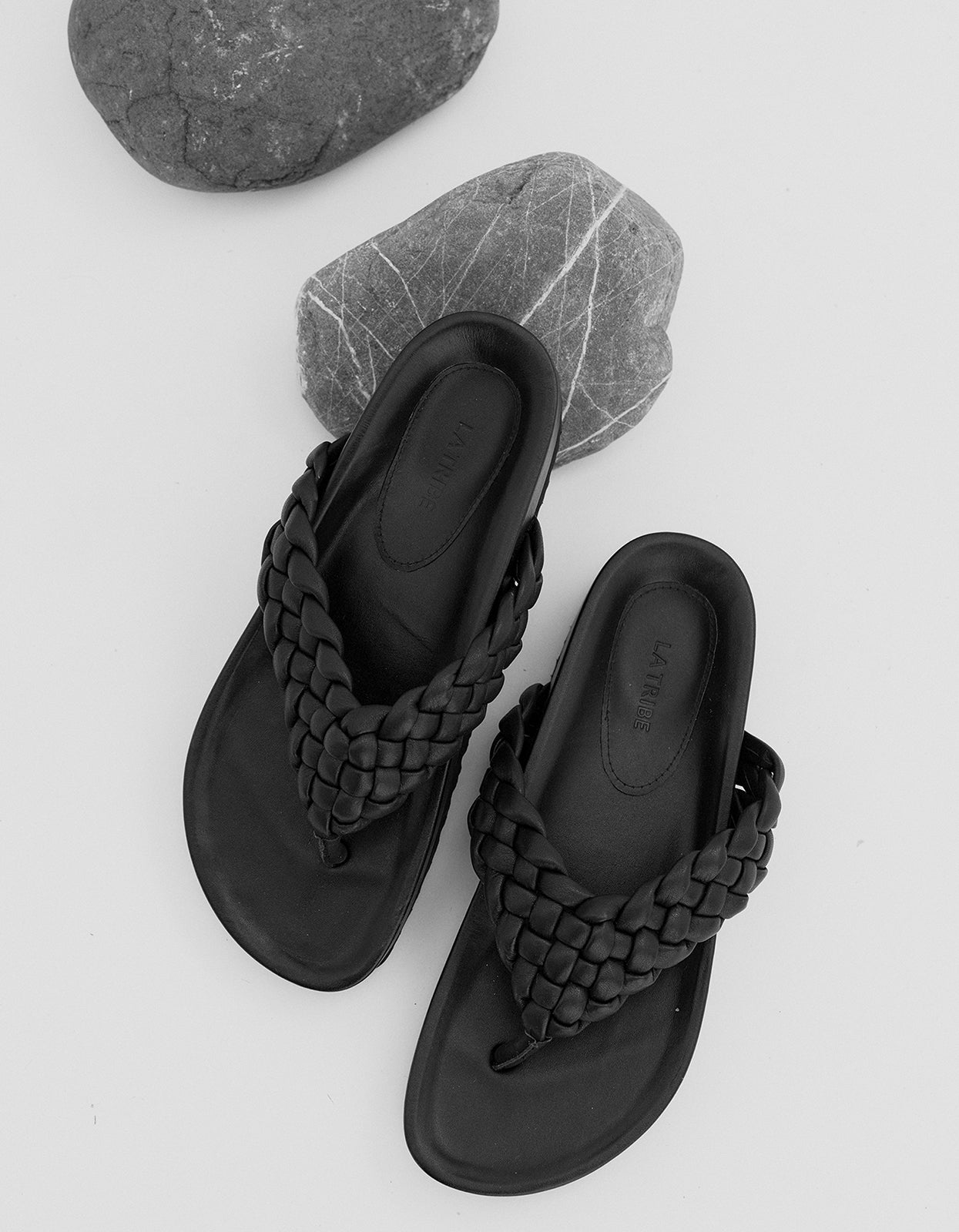 Braided Thong - Black