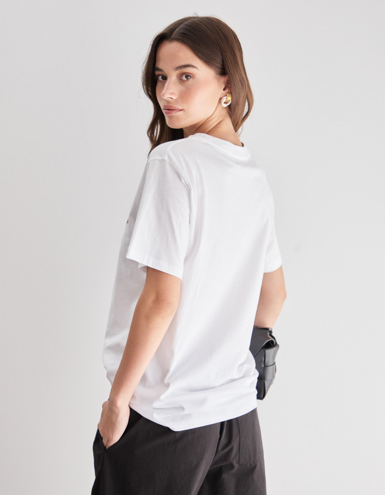 The Super Club Super Stack Tee - White/Burg