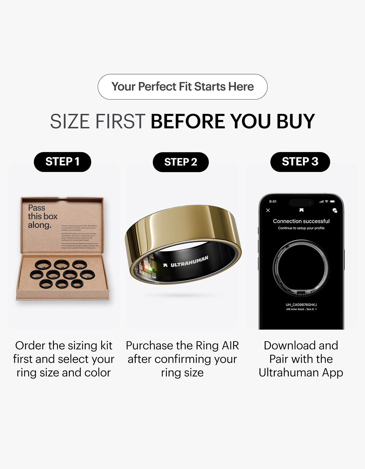 Ultrahuman Ring AIR - Bionic Gold