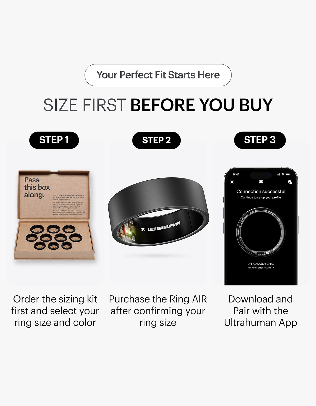 Ultrahuman Ring AIR - Matte Grey