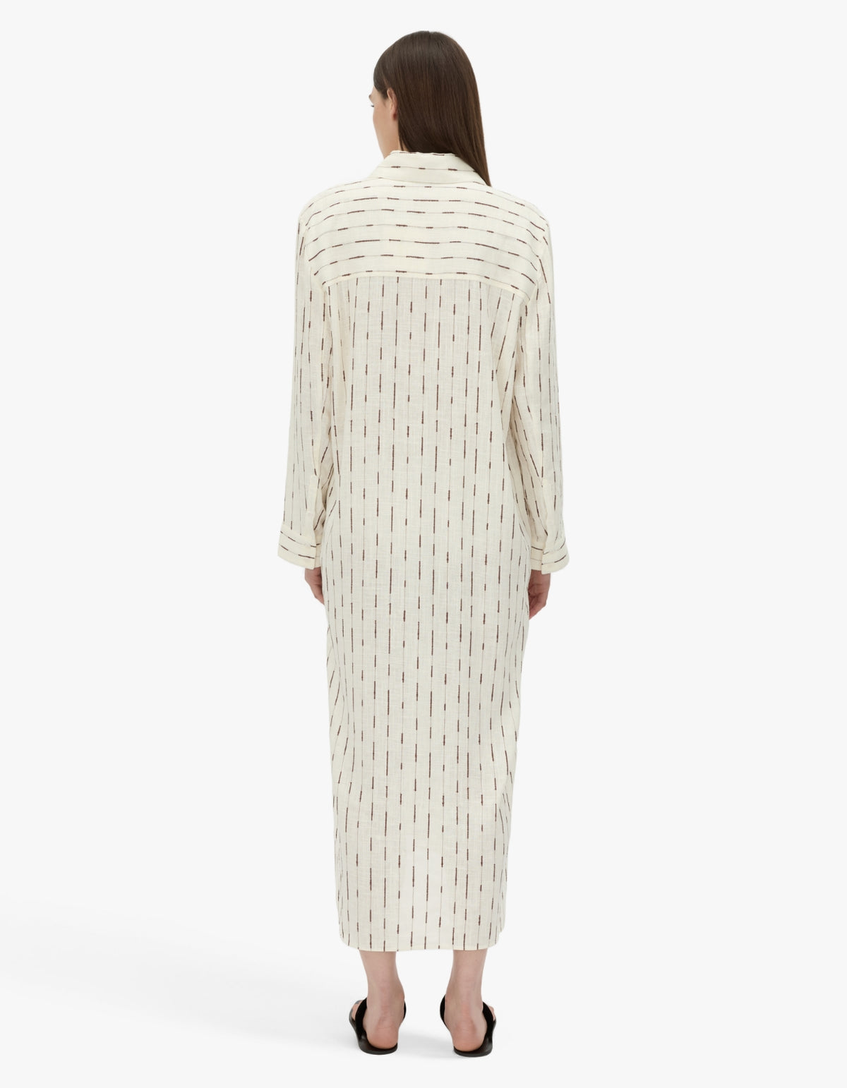 Uma Shirt Midi Dress - Cream