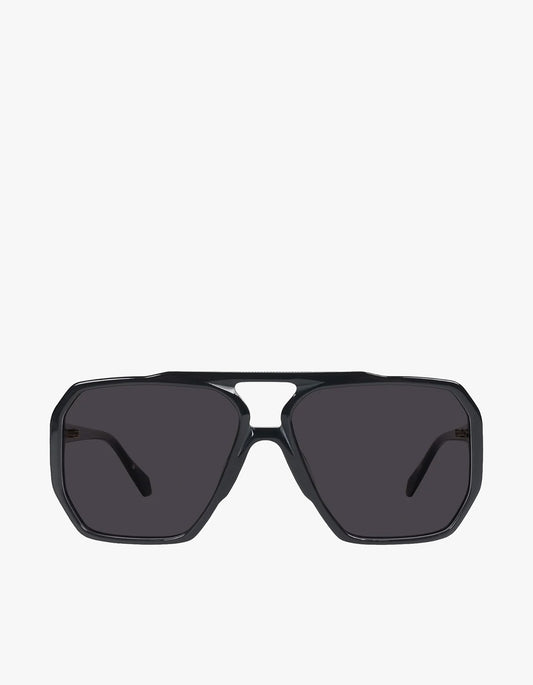 Rodeo Sunglasses - Gloss Black With Gold Metal /Black