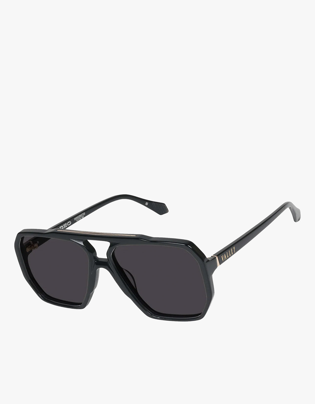 Rodeo Sunglasses - Gloss Black With Gold Metal /Black