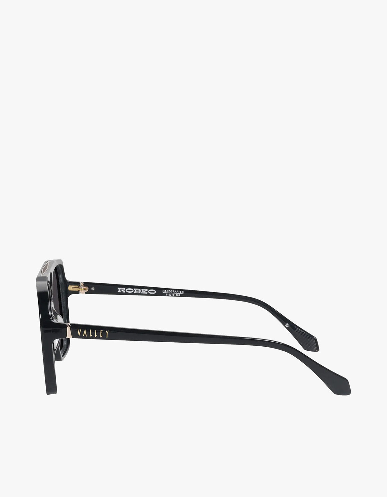 Rodeo Sunglasses - Gloss Black With Gold Metal /Black