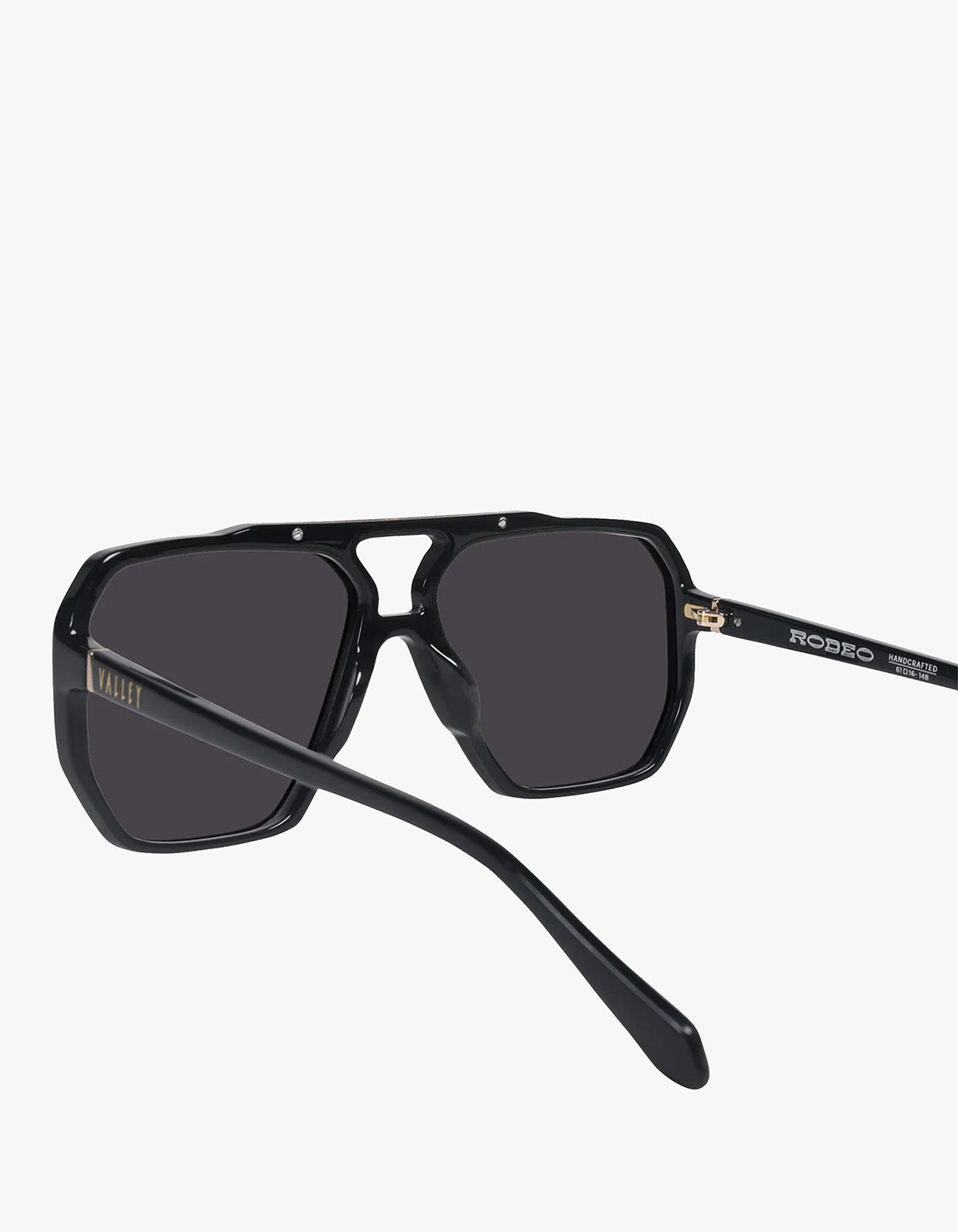 Rodeo Sunglasses - Gloss Black With Gold Metal /Black
