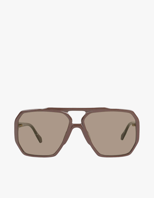 Rodeo Sunglasses - Chocolate With Gold Metal /Light Brown