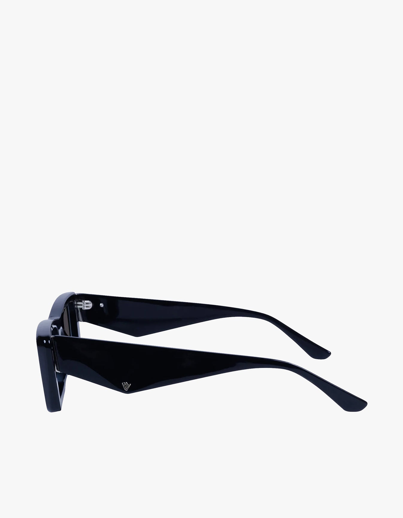 Valley Eyewear La Hara - Black with Silver Metal / Black Lens