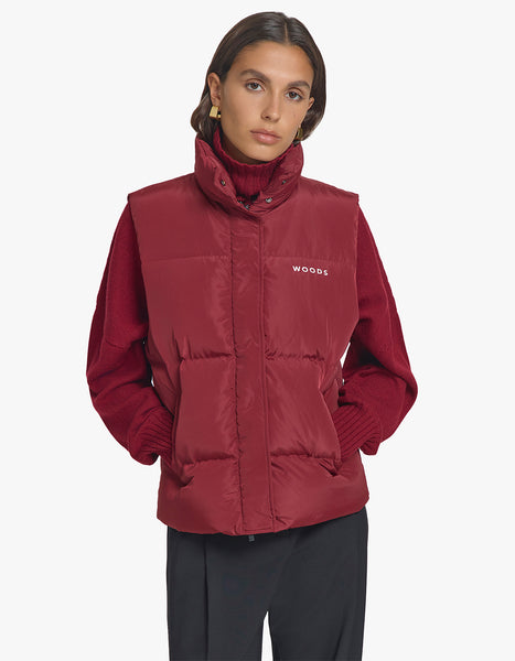 Galactic Puffer Vest - Sangria – Superette