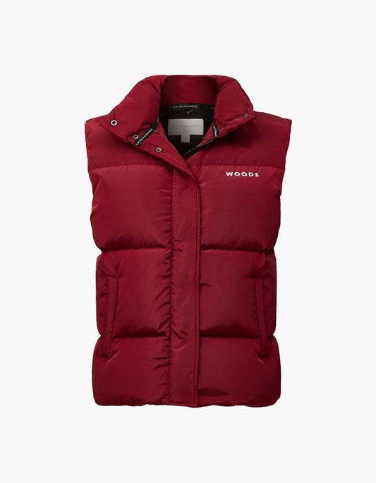 Galactic Puffer Vest - Sangria