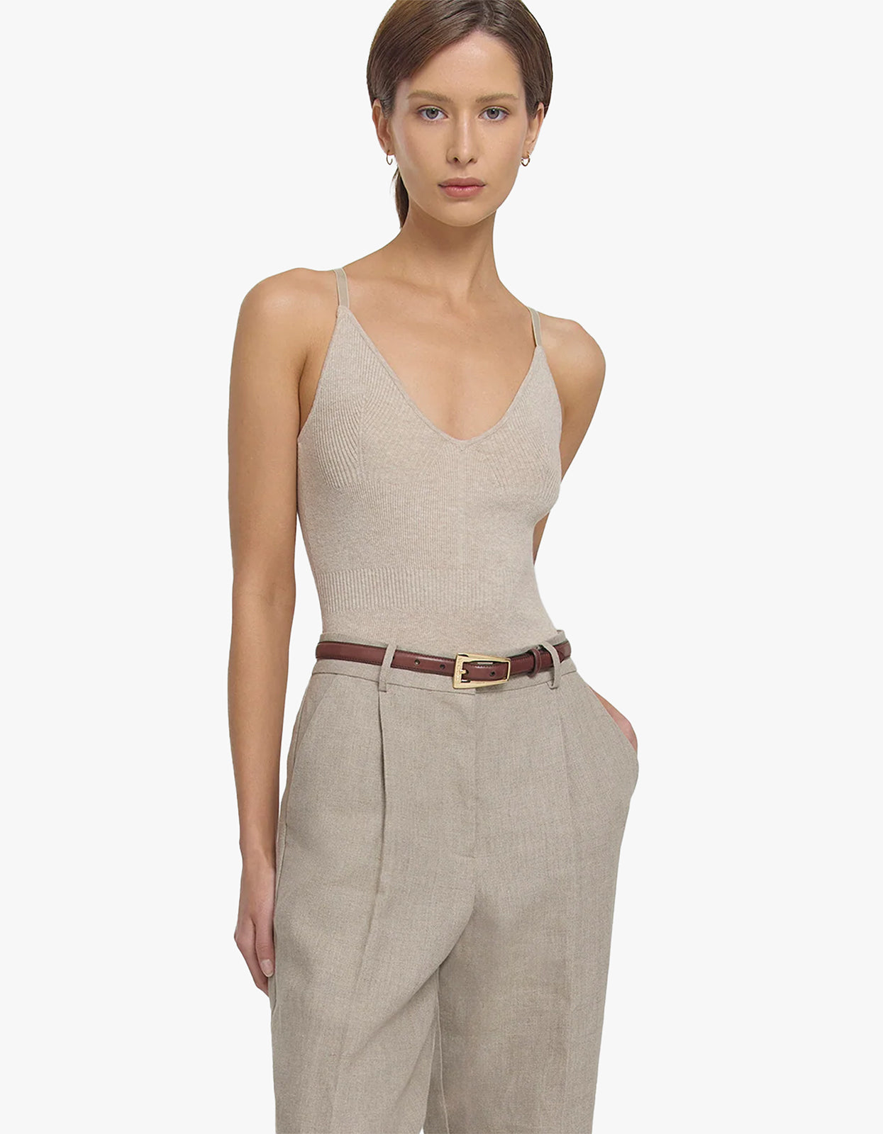 Rumba Bodysuit - Oat Marle