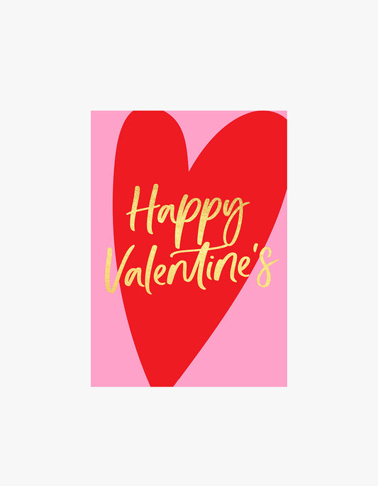 Valentines Heart Card - Pink