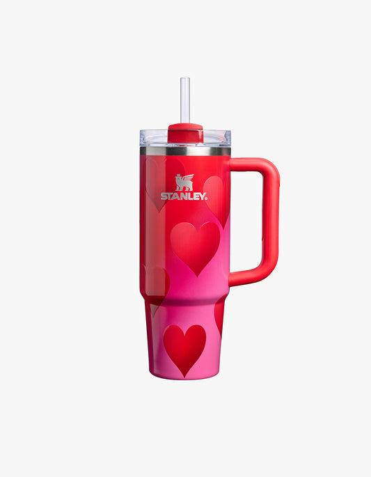 Valentines Stanley Quencher 2.0 890ml/30oz - Red Hearts