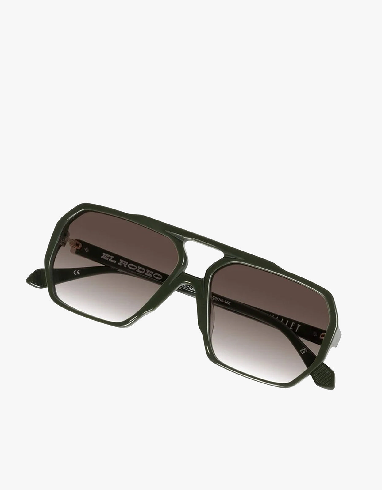 El Rodeo Sunglasses - Army Green / Brown Gradient Lens