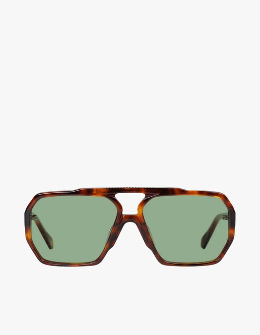 El Rodeo Sunglasses - Hennessy Tort / Olive Green Lens