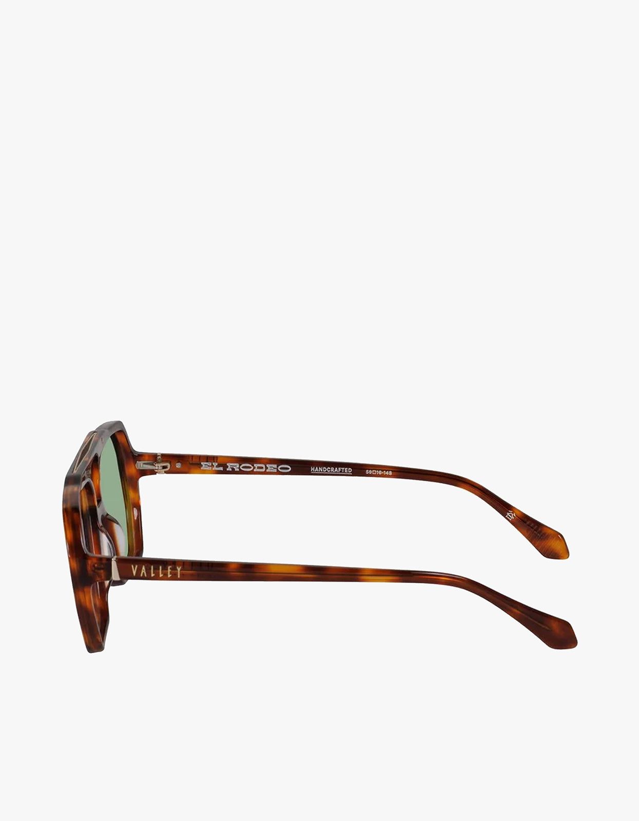 El Rodeo Sunglasses - Hennessy Tort / Olive Green Lens