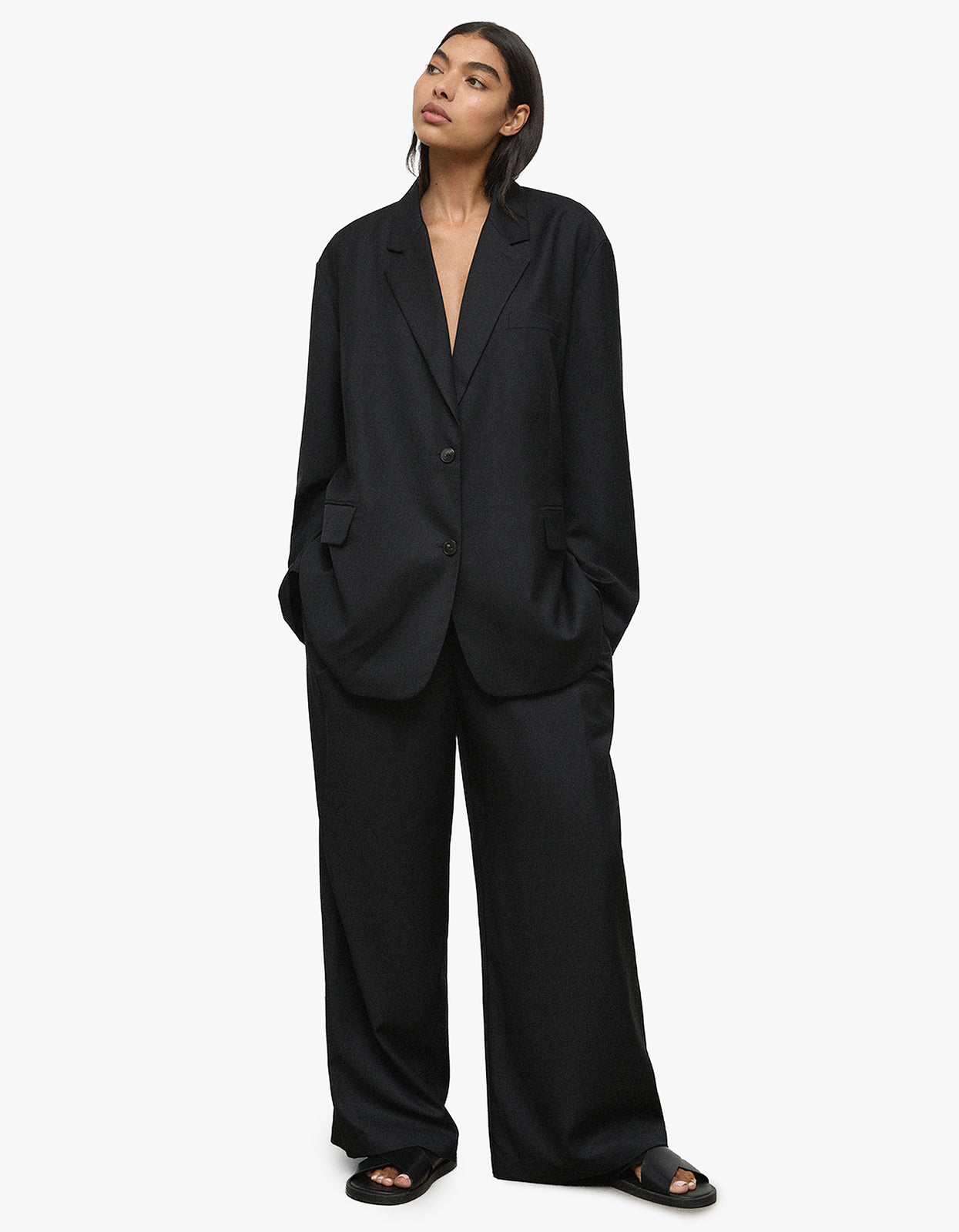 The Emelie Pant - Black Wool