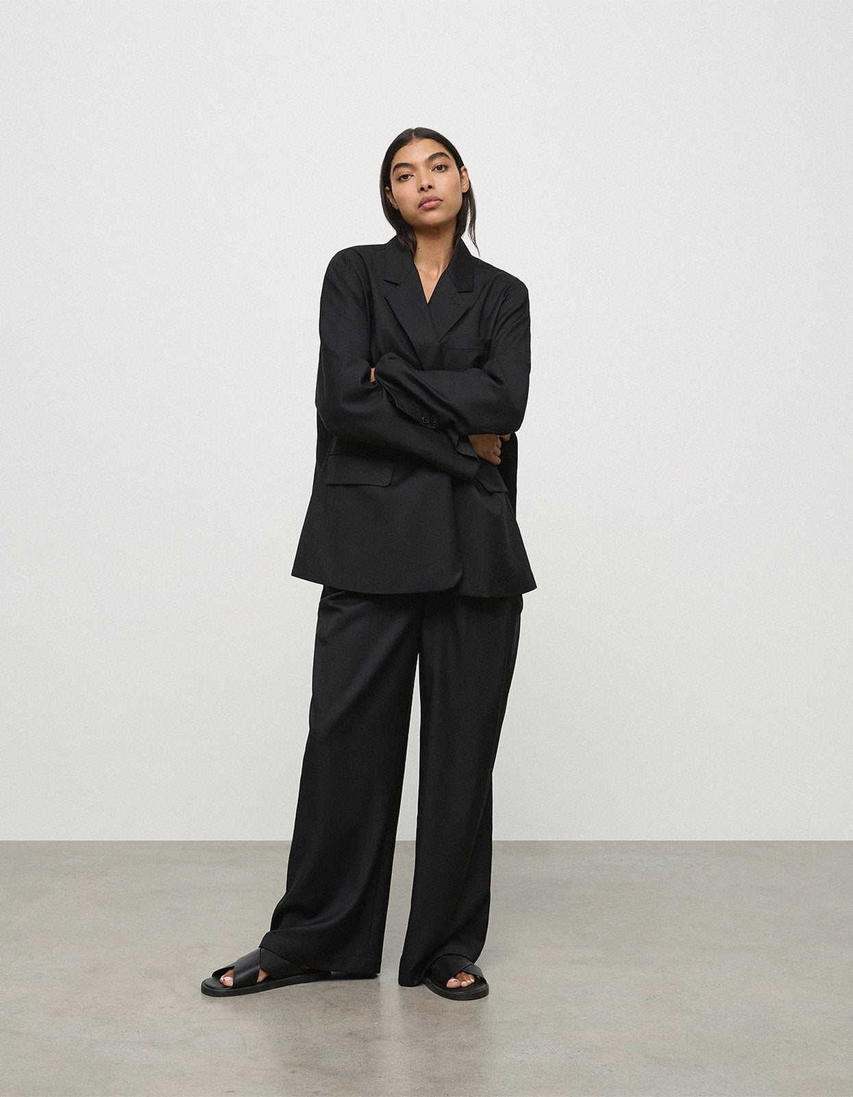 The Emelie Pant - Black Wool