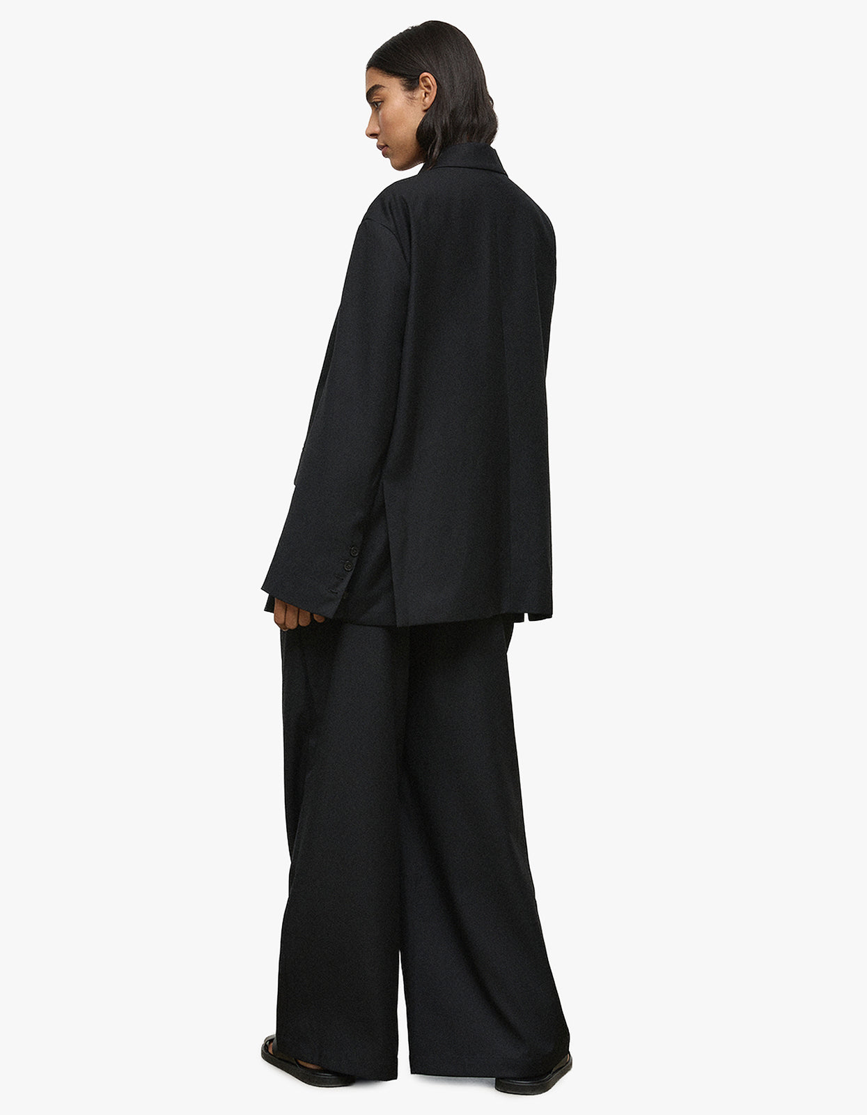 The Emelie Pant - Black Wool