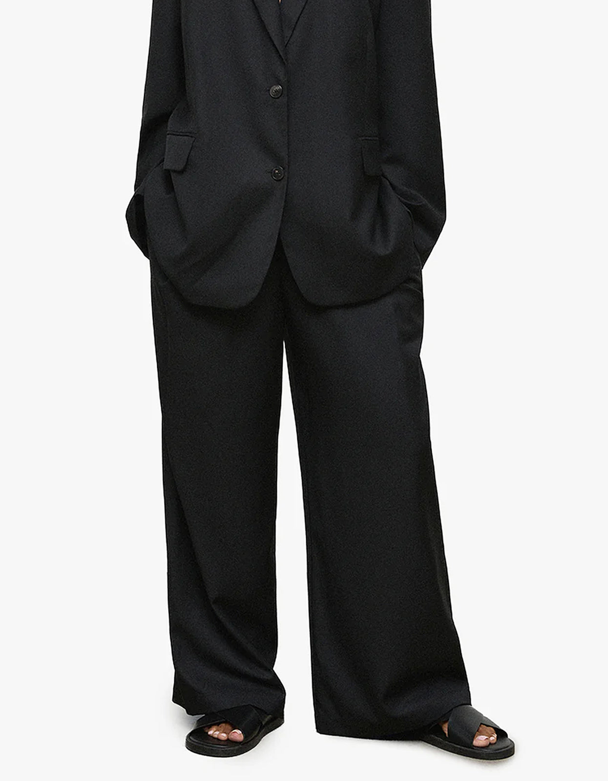 The Emelie Pant - Black Wool