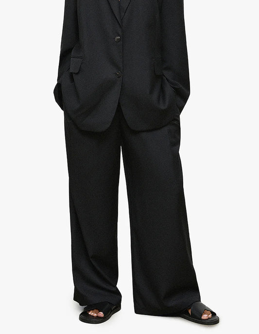 The Emelie Pant - Black Wool