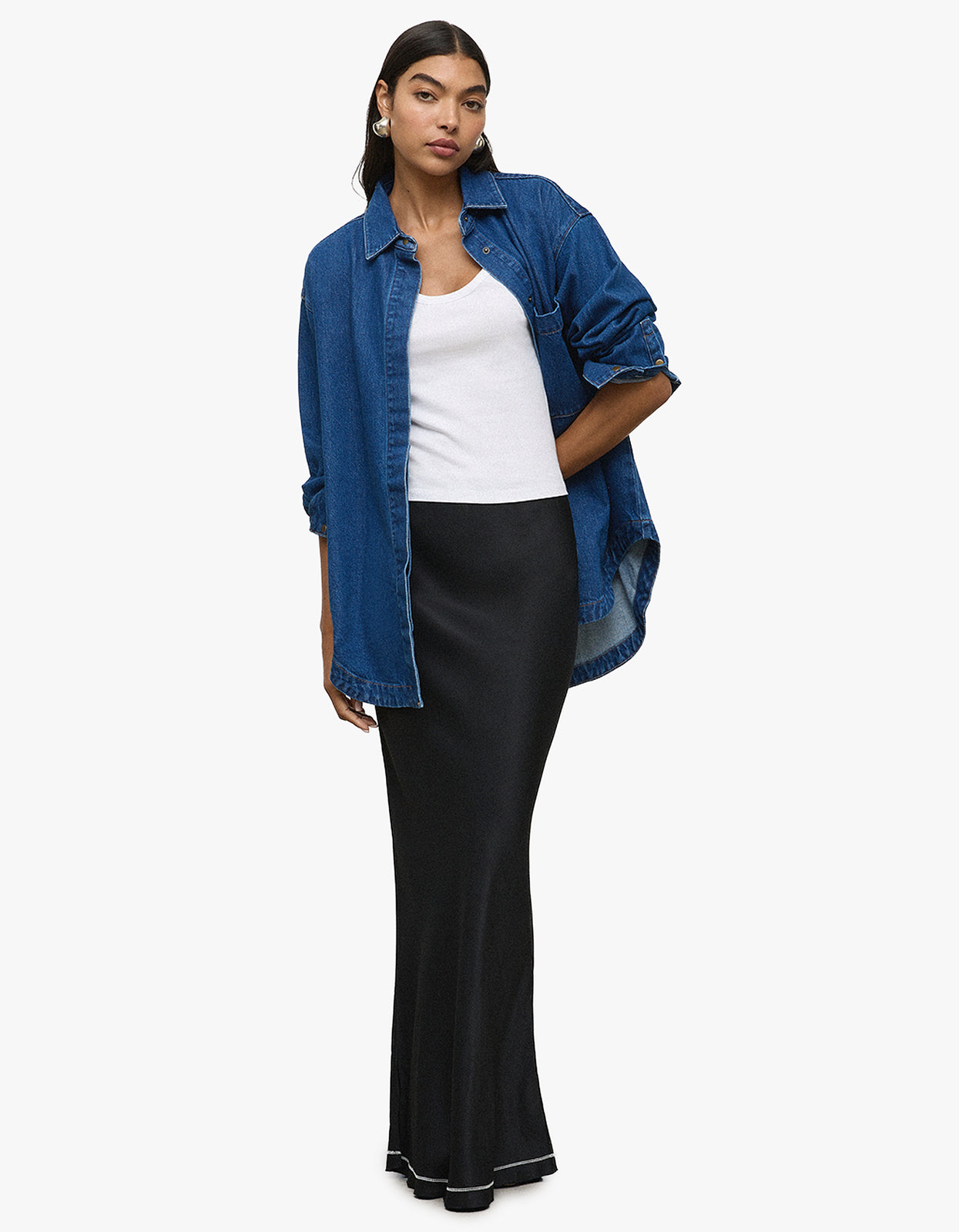 The Ari Overshirt - Mid-Blue