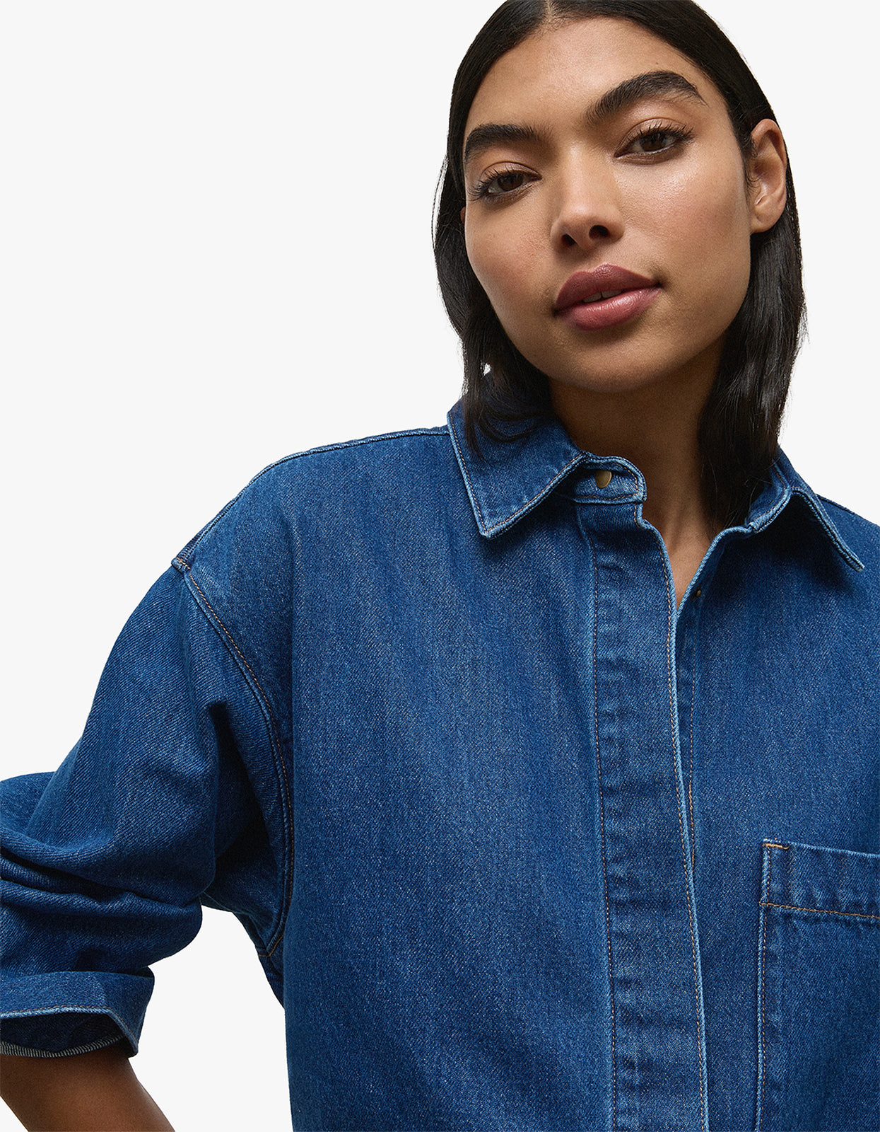 The Ari Overshirt - Mid-Blue