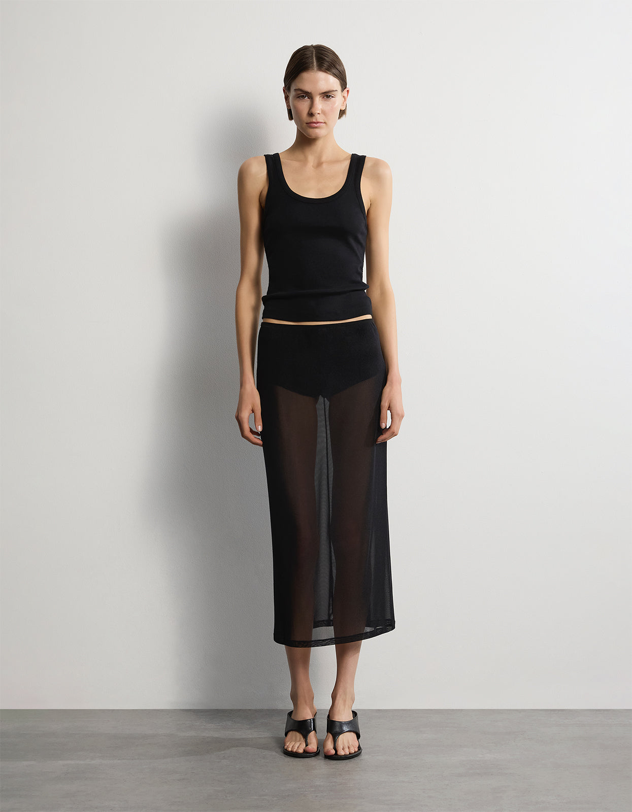 The Piper Skirt - Black Mesh