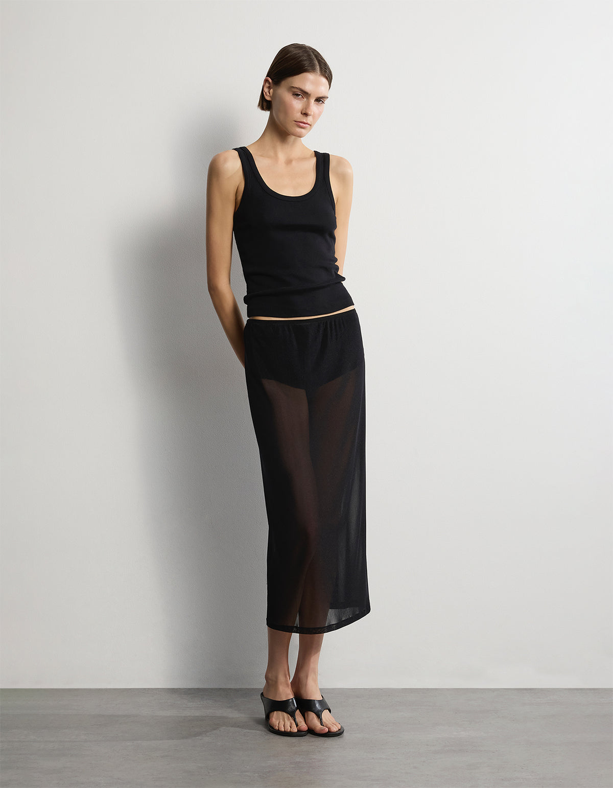The Piper Skirt - Black Mesh