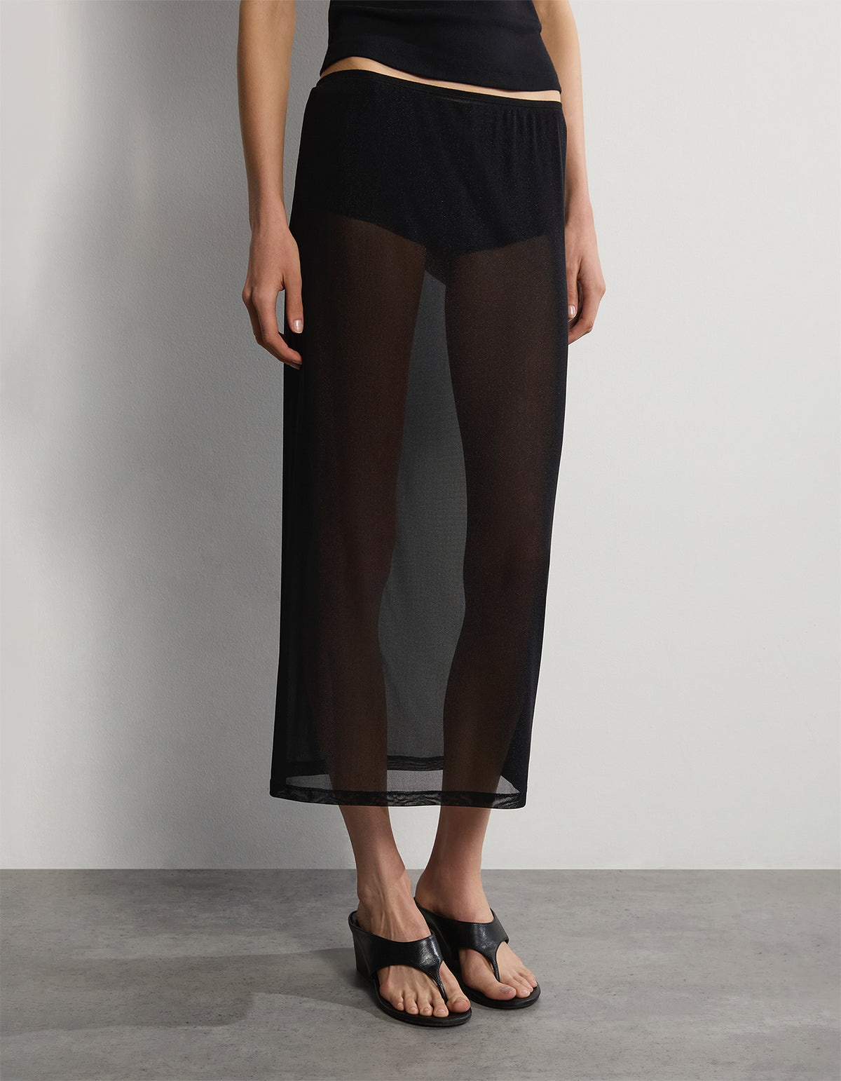 The Piper Skirt - Black Mesh