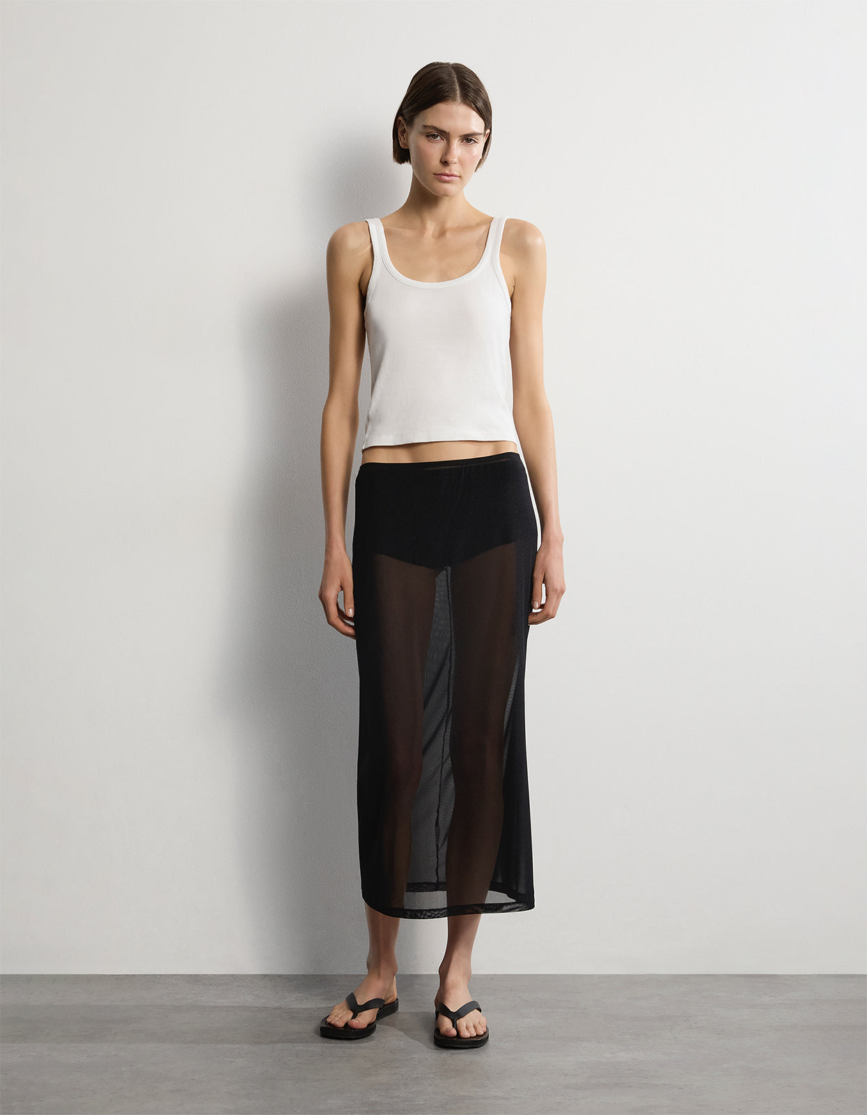 The Piper Skirt - Black Mesh