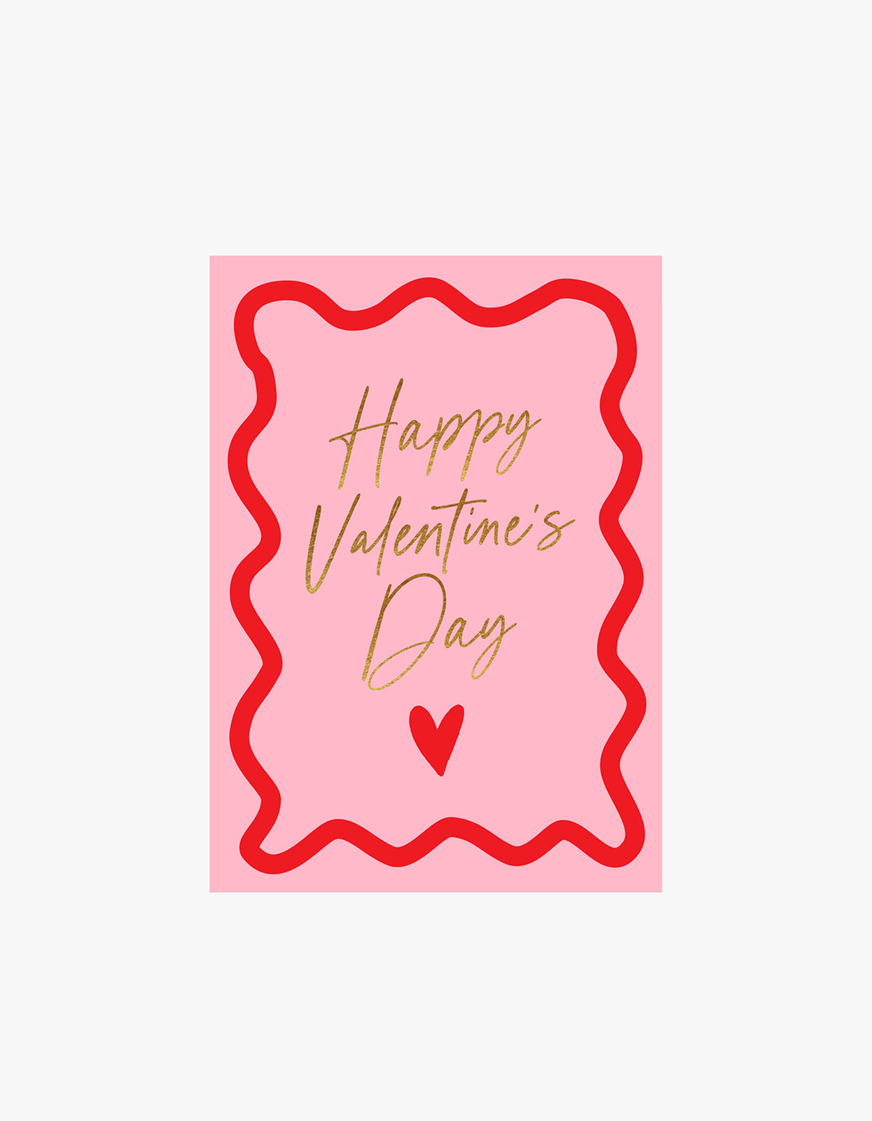 Wavy Valentines Day Card - Pink
