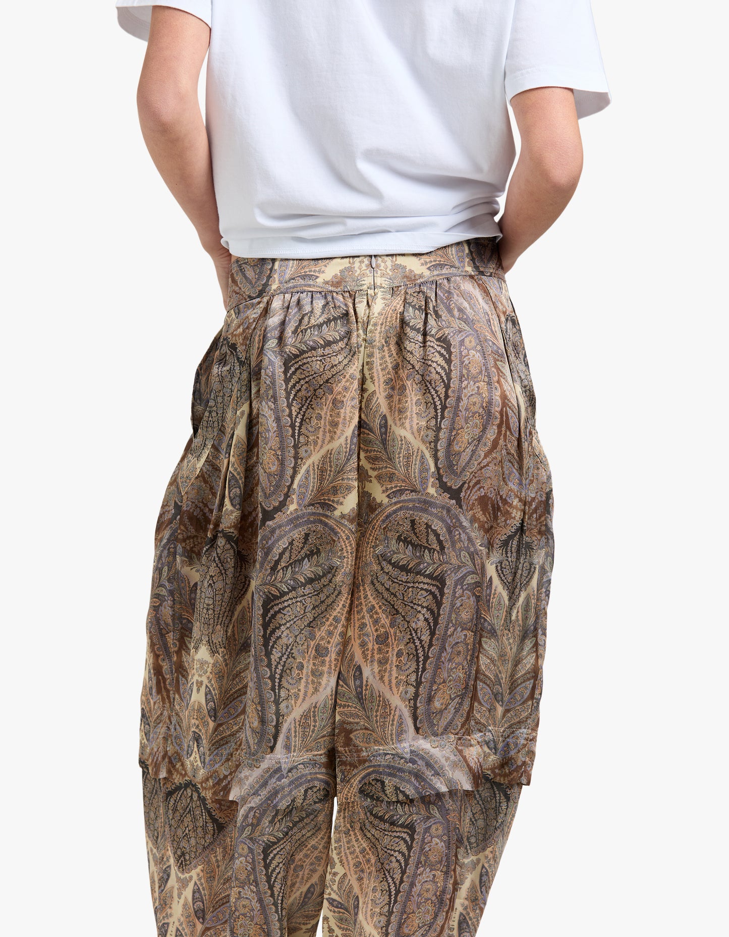 Hypnotic Silk Harem Pant - Denim Paisley